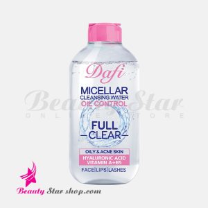 محلول پاک کننده آرایش صورت (میسلار واتر) دافی مدل Oil control مناسب پوست چرب و آکنه دار حجم 200 میلی لیتر