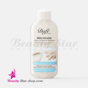 محلول پاک کننده آرایش (میسلار واتر) دافی مدل Milky مناسب برای پوست خشک و حساس حجم 200 میلی لیتر