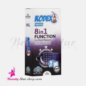 کاندوم خاردار کدکس مدل 8IN1 FUNCTION بسته 10 عددی