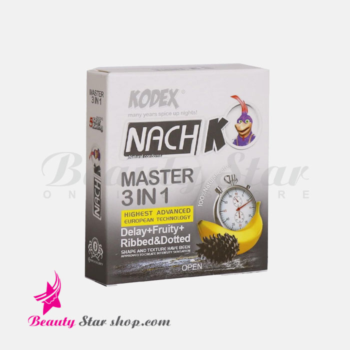 کاندوم تاخیری خاردار کدکس مدل Master 3in1 بسته 3 عددی