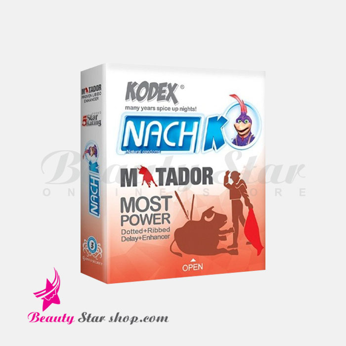 کاندوم تقویت کننده و تاخیری کدکس مدل Matador بسته 3 عددی