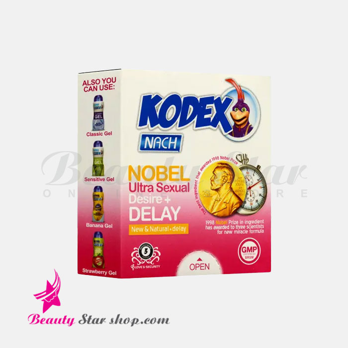 کاندوم تاخیری کدکس مدل Nobel بسته 3 عددی