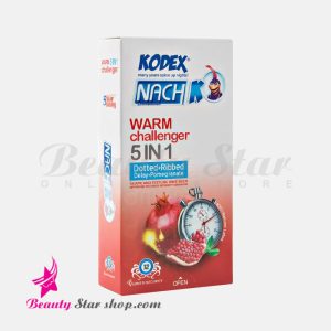 کاندوم تاخیری کدکس مدل انار Warm Challenger 5in1 بسته 12 عددی