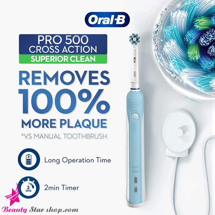 مسواک برقی اورال بی مدل Cross Action PRO 500 - تصویر 9