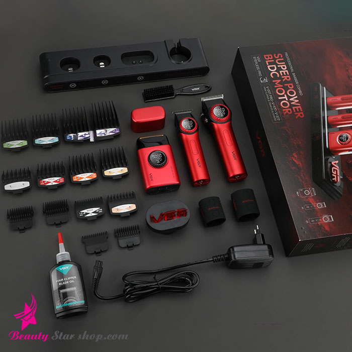 ست ماشین اصلاح کلیپر و تریمر و شیور وی جی آر مدل V-001+V-977+V-377 - تصویر 5