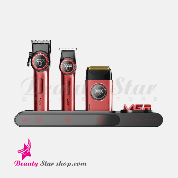 ست ماشین اصلاح کلیپر و تریمر و شیور وی جی آر مدل V-001+V-977+V-377