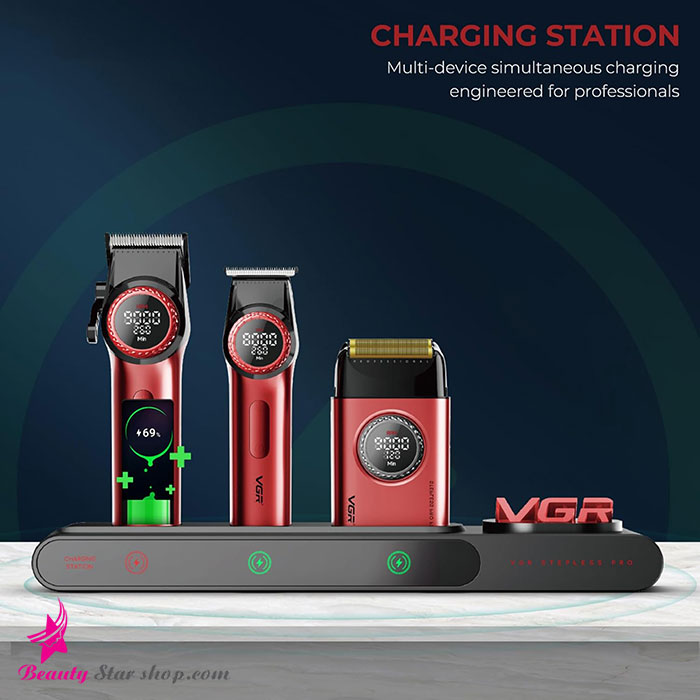 ست ماشین اصلاح کلیپر و تریمر و شیور وی جی آر مدل V-001+V-977+V-377 - تصویر 10
